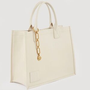 Sandro leather tote bag with jewelry